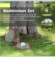 4 Player Badminton Set with Shuttles, Poles, and Net - 2