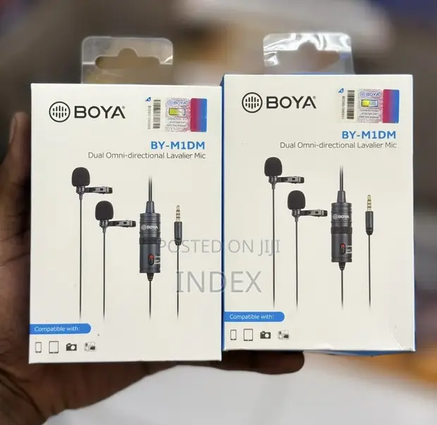 Boya BY-M1DM Dual Lavalier Microphone (13ft) - 1