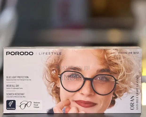 Porodo Lifestyle Oran Round Frame Anti Blue Light Computer Glasses - 1