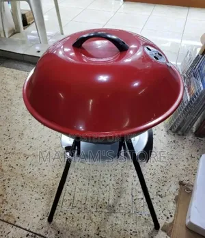 Portable Red Charcoal Kettle Grill