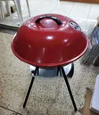 Portable Red Charcoal Kettle Grill - 1