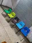 Lime Green Indoor Office Plastic Chairs - 1