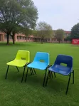 Lime Green Indoor Office Plastic Chairs - 2