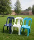 8001 Garden Chairs - Plastic, White, Brand New - 2