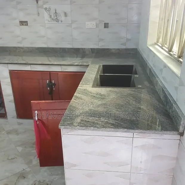 Wavy Grey Granite Countertops - 1