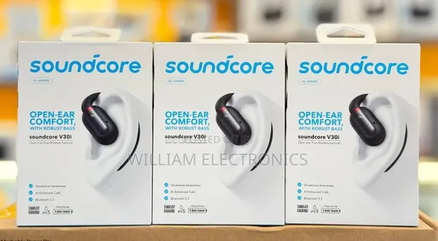 Anker Soundcore V30i Open Ear Earbuds - Black - 1