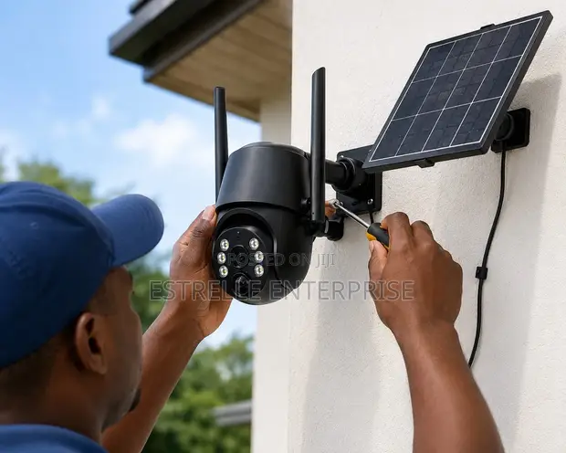 Single Lens Solar CCTV Outdoor Security Camera - 1