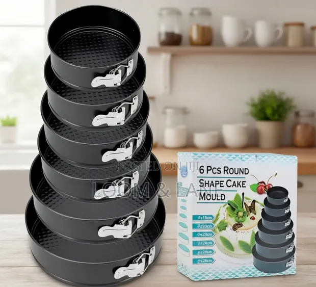 6-Piece Non-Stick Springform Cake Pan Set - 1