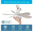 Modern White LED Ceiling Fan - 1