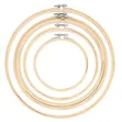Set of 5 Wooden Round Embroidery Hoops (4"-10") - 2