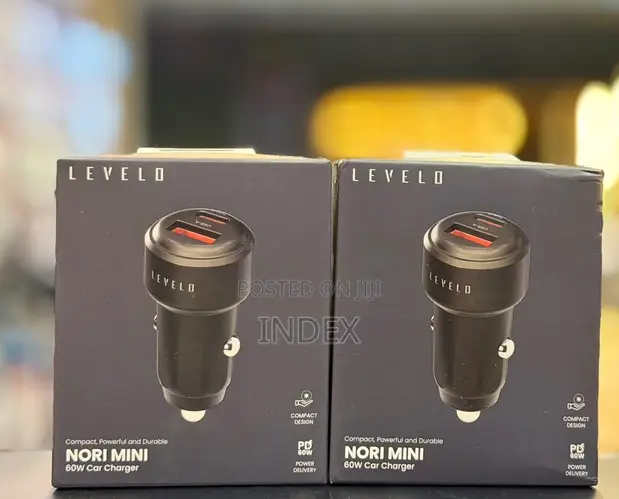 Levelo Nori Mini 60W Car Charger (1x USB-C, 1x USB-A) - 1