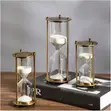 Vintage 30-Minute Metal Hourglass Sand Timer - 2