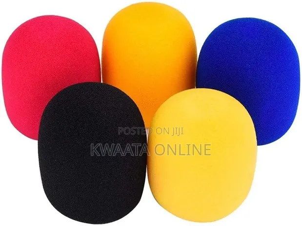 5pcs Colorful Handheld Microphone Windscreen Foam Covers - 1