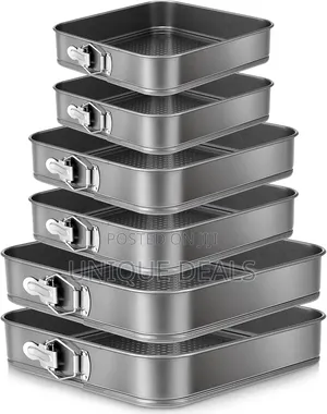 6pcs Nonstick Square Cake Baking Pans