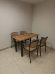 PP Rattan Restaurant Table and Chairs Set - 3