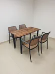 PP Rattan Restaurant Table and Chairs Set - 4