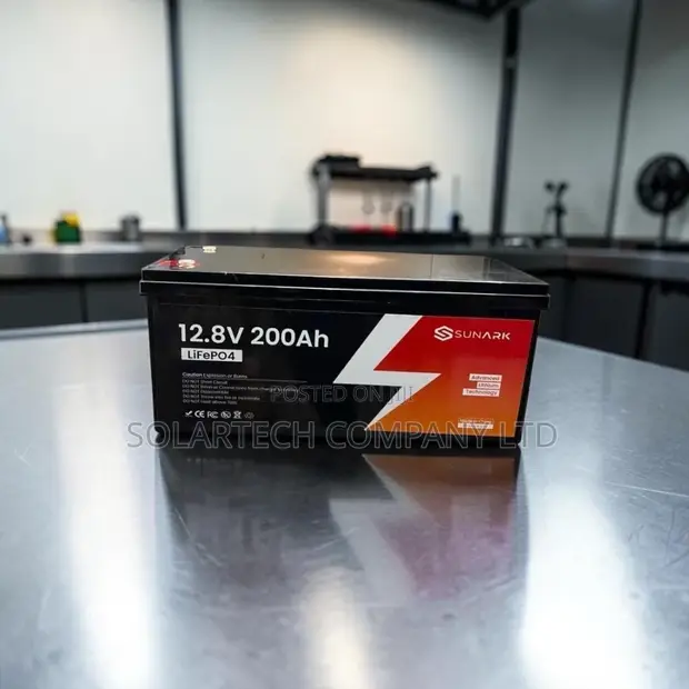 Sunark 200Ah 12.8V Lithium Battery for Solar Backup - 1