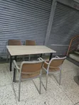 Brand New Foldable Wooden Dining Table and Chairs Set - 2
