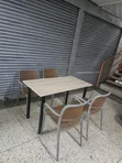 Brand New Foldable Wooden Dining Table and Chairs Set - 3