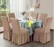 Brand New Khaki Dining Chair Covers (Set of 6) - 1