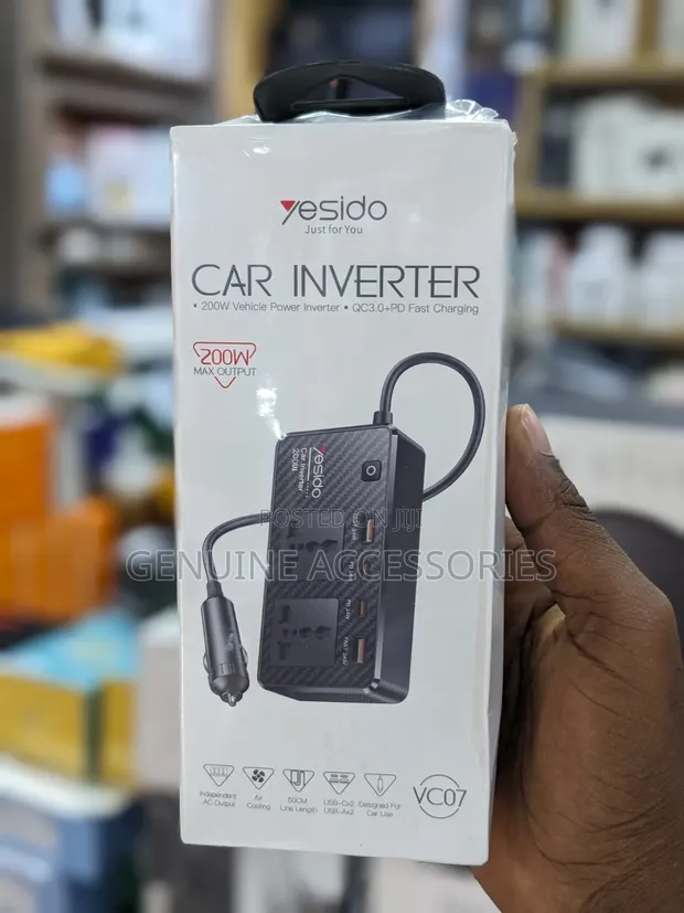 Yesido 200W Car Charger Inverter with 4 Ports - 1