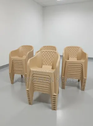 Beige Diamond Back Plastic Chairs (Brand New)