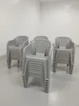Beige Diamond Back Plastic Chairs (Brand New) - 2