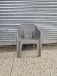Gray Diamond Back Plastic Chairs - 1