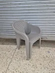 Gray Diamond Back Plastic Chairs - 4