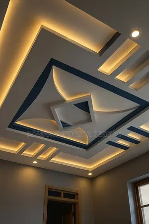 Gypsum Ceiling Design, Painting & Electrical Installation