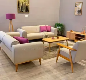 Executive 6-Seater Sofa Set with Center Table