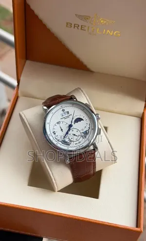 Patek Philippe Geneve Chronograph Watch - Brown Leather Strap