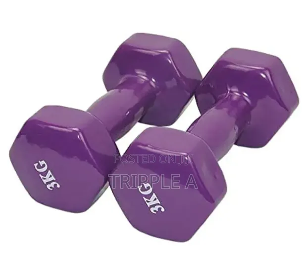 Premium Quality 3kg Vinyl Dumbbells (2 PCS) - 1