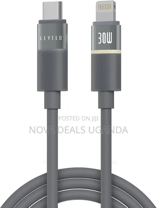 Levelo Luno Type-C to Lightning Cable, 30W, Silicone - 1