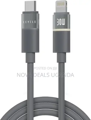 Levelo Luno Type-C to Lightning Cable, 30W, Silicone