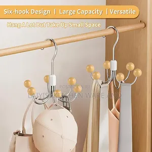 2 Pack CENELO 360° Swivel Hanger Hooks for Closet Organization
