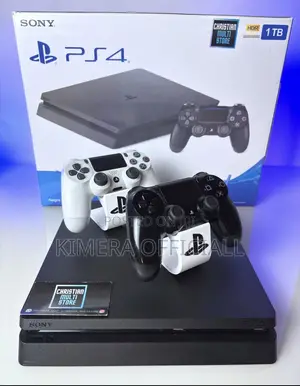 PS4 Slim Console with 12 Games & 2 Controllers