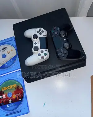 PS4 Slim Console with 12 Games & 2 Controllers