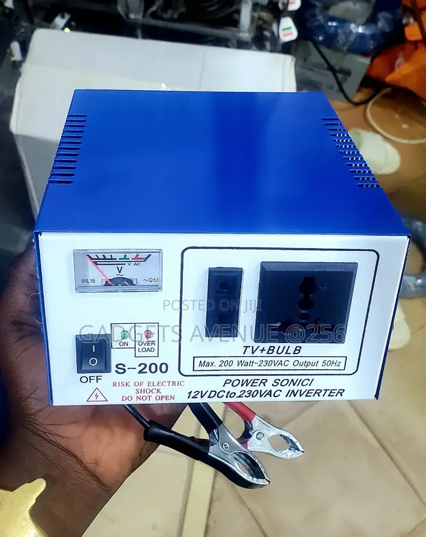 Power Sonici S-200 12V DC to 230V AC Solar Inverter - 1