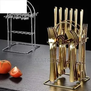 24-Piece Flatware Cutlery Set with Stand