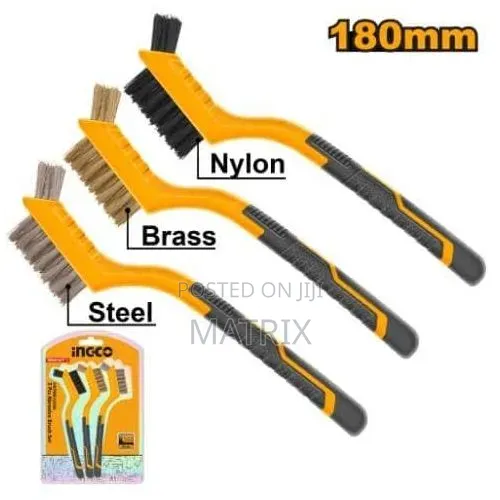Ingco 3 Pieces Abrasive Brush Set - 1