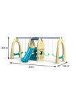 Premium Plastic Kids Playground Set with 4 Swings - 4