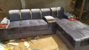 5 Seater Sofa Set with Bottle Holders - Brand New