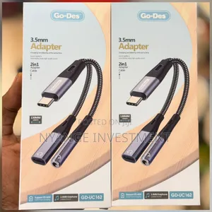 Go Des 2-in-1 USB-C to 3.5mm Audio Adapter + Type-C Charging