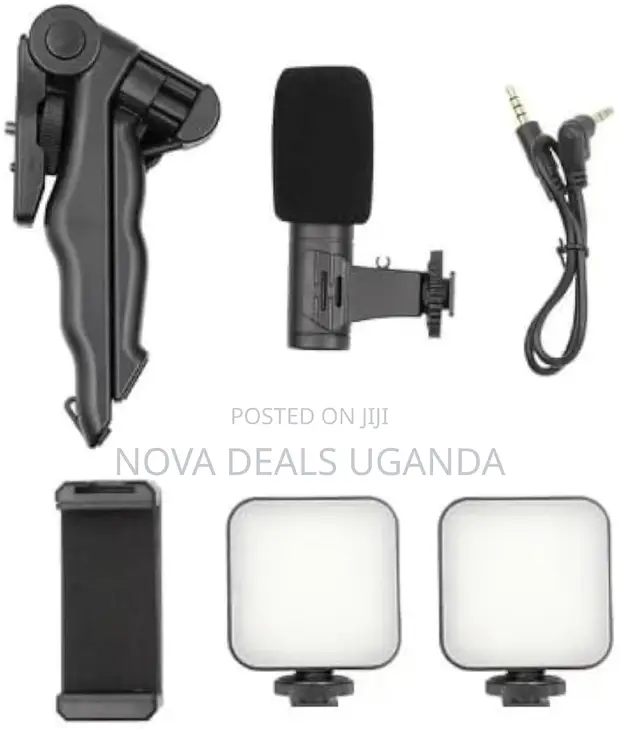 Plokama PK-778 Smartphone Video Kit with Dual LED Lights, Microphone - 1