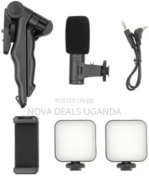 Plokama PK-778 Smartphone Video Kit with Dual LED Lights, Microphone