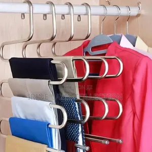 5-Piece S-Shaped Stainless Steel Pants Hangers