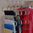 5-Piece S-Shaped Stainless Steel Pants Hangers - 2