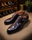 Men's John Foster Double Monk Strap Formal Shoes - Dark Tan - 2