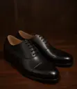 John Foster Men's Classic Pebble-Grain Cap Toe Oxford Shoes - 1